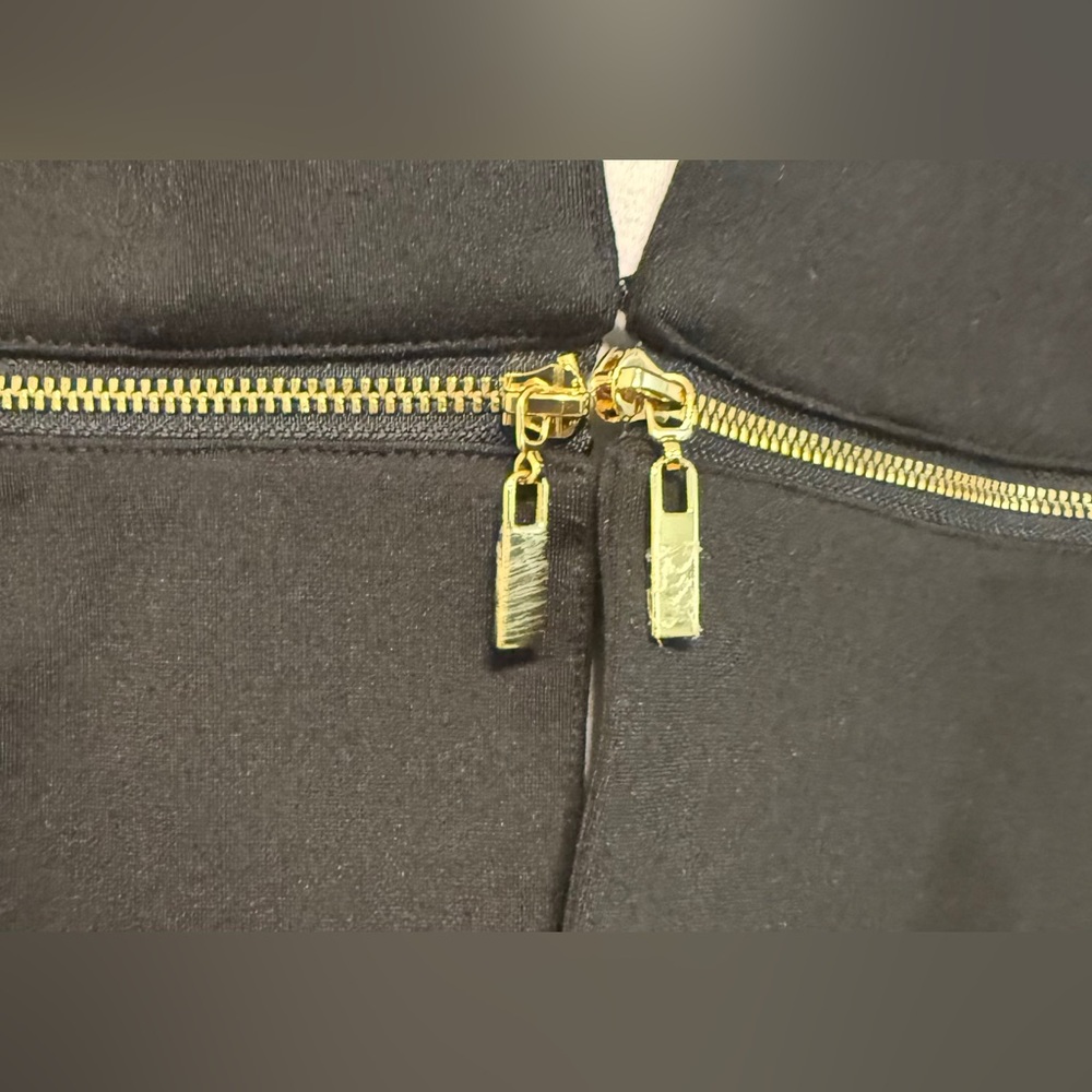 IMAN Black Blazer with Gold Zipper Detail - Picture 5 of 6